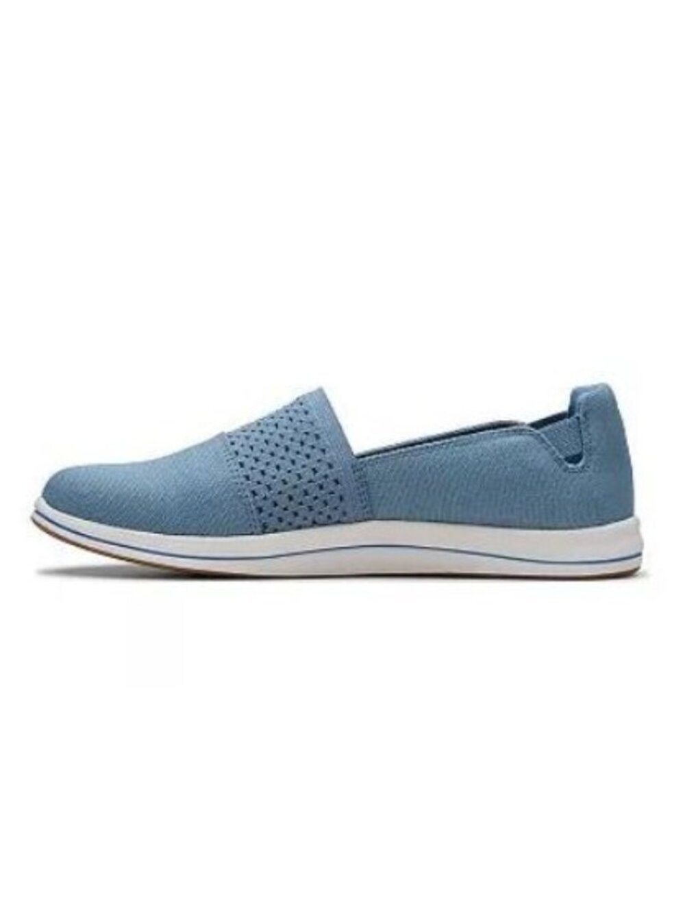 Clarks Cloudsteppers Breeze Vibe Light Blue Slip-On Shoes US 6.5 Medium Textile